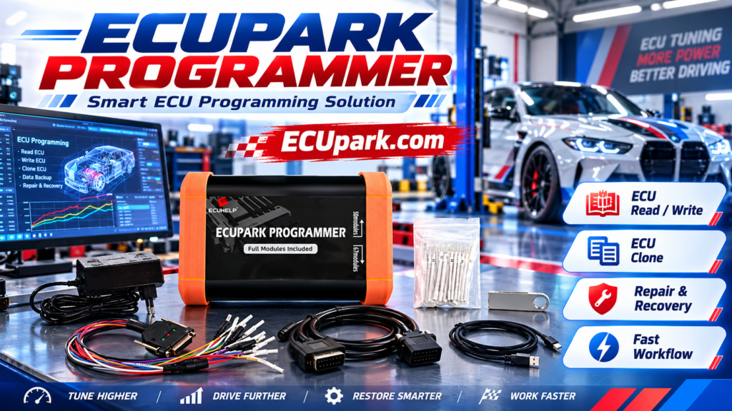 Technician creating a complete ECU Flash and EEPROM backup with ECUpark