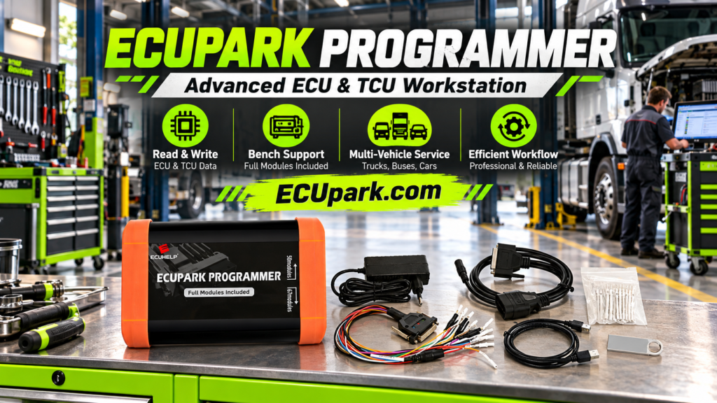 Technician checking ECU checksum before writing with ECUpark