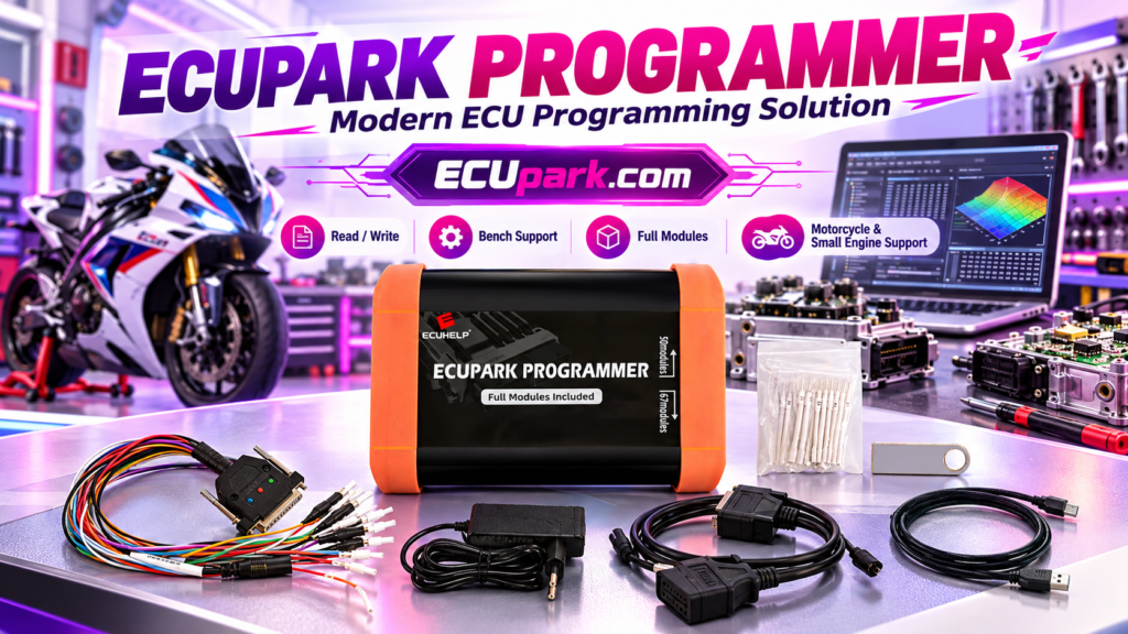 Technician identifying ECU hardware number software number and processor before using ECUpark