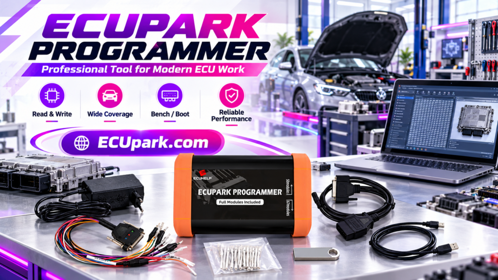Technician matching an ECUpark PCMflash module number with a vehicle ECU support record