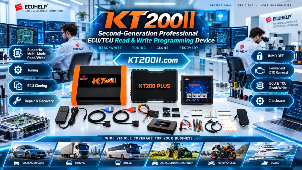 Technician matching a vehicle ECU with the correct ECUpark PCMflash module