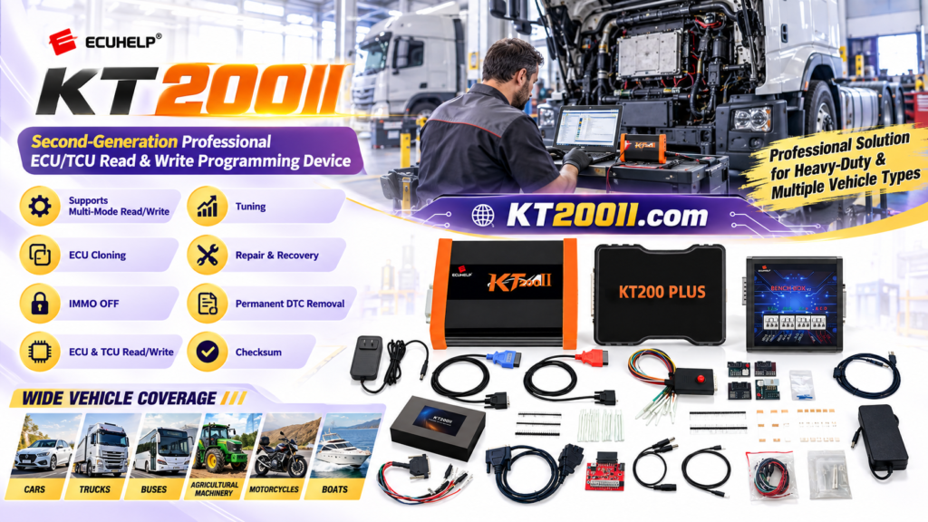 Technician performing post-programming diagnostics with ECUpark