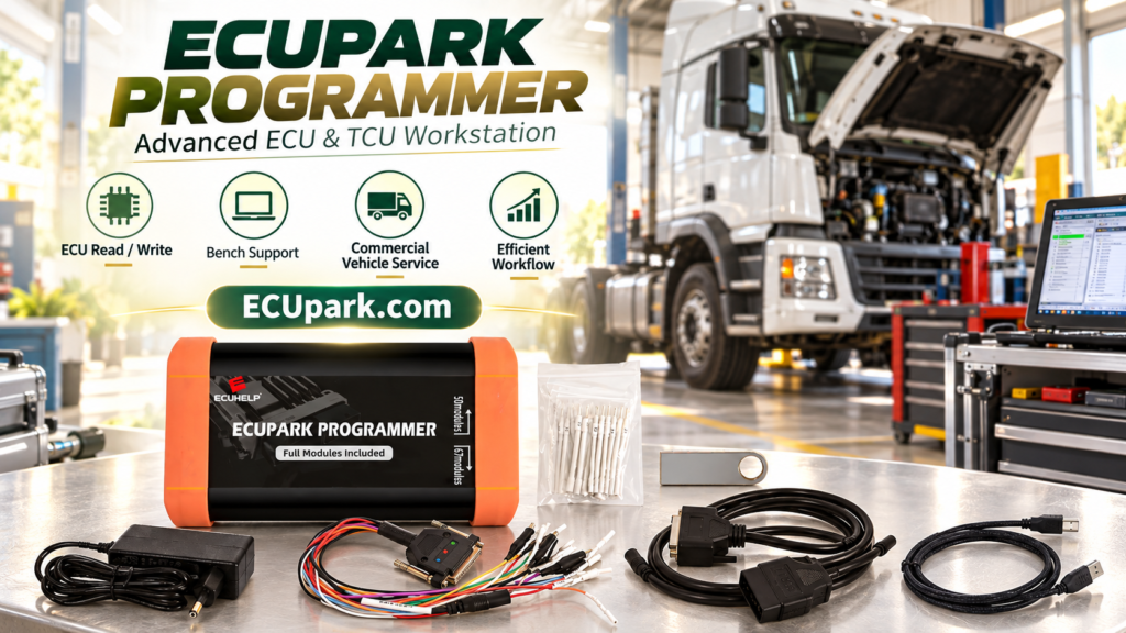 ECUpark ECU Programmer with PCMflash compatibility for professional ECU cloning and repair