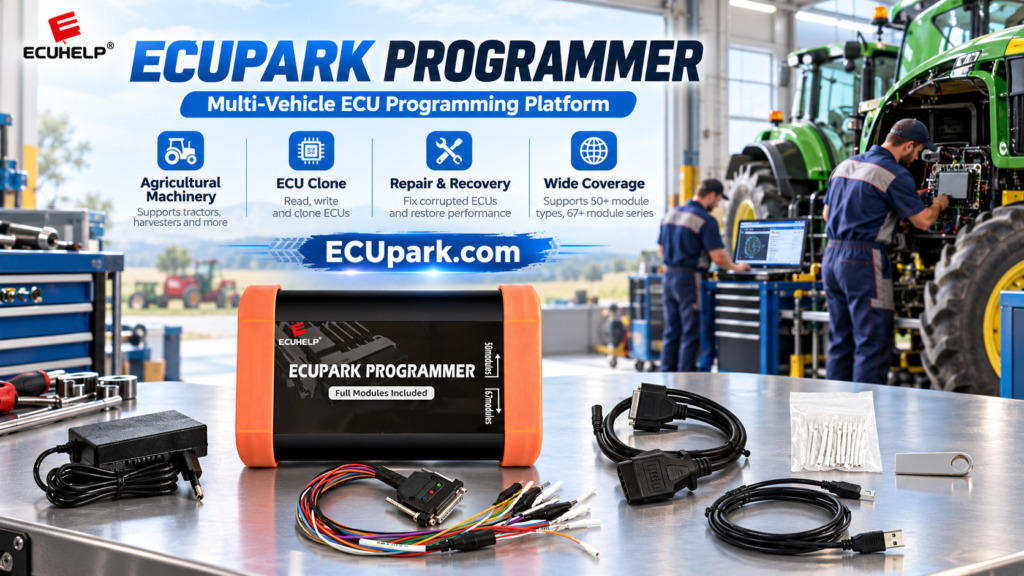 ECUpark ECU Programmer reading original ECU data before programming