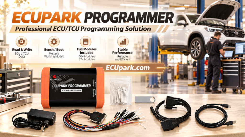 ECUpark ECU Programmer tuning workflow reading and writing ECU calibration files