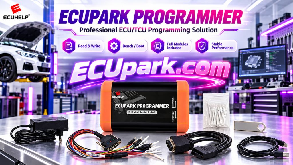 Technician planning Flash and EEPROM ECU data operations with ECUpark